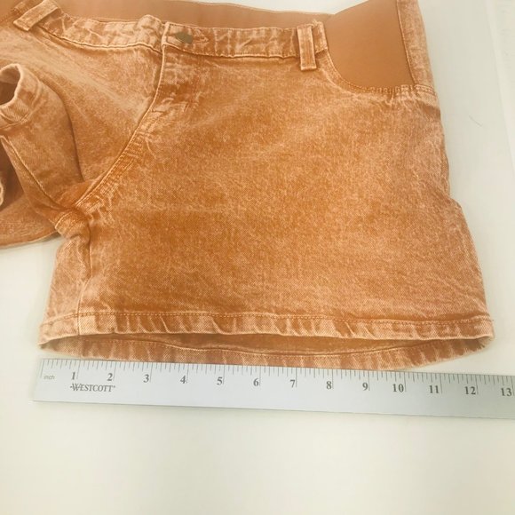 Isabel Maternity Ingrid/Isabel Women's Size 10 Side Panel Brown Carpenter Short - Picture 9 of 16